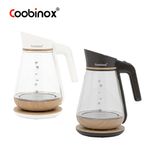 Coobinox® 1.5L Classic Glass Electric Kettle (CX-208T) - Wood Accent Design with Stainless Steel Filter & Fast Boiling